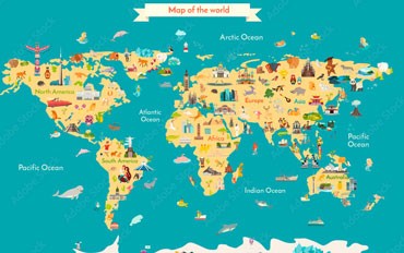 Weltkarten für Kinder
